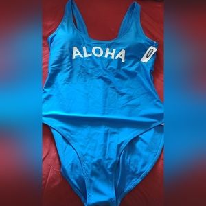 Old Navy Aloha!! Brand New Blue one piece Bathing Suit